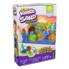 Kinetic Sand Project Planet Turtle Beach 14oz žaidimo smėlis, įrankiai ir formelės, tvarūs sensoriniai žaislai vaikams