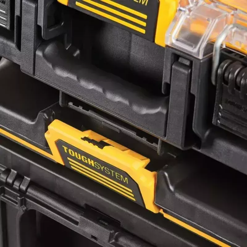 Dėžė įrankiams DeWALT ToughSystem 2.0 Juoda Peršviečiama Geltona 6 Kišenės