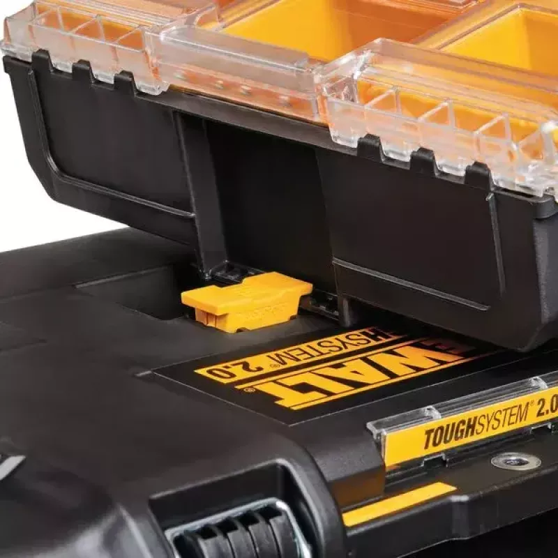 Dėžė įrankiams DeWALT ToughSystem 2.0 Juoda Peršviečiama Geltona 6 Kišenės