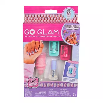 Cool Maker GO GLAM Nagų rinkinio papildymas, Vienaragio ir Undinės dizainai, 80 nagų