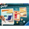 Ravensburger Piešimo rinkinys CreArt galerijos sieninis rinkinys „Prie paplūdimio“ 23901 – tapybos rinkinys su rėmo plokštėmis
