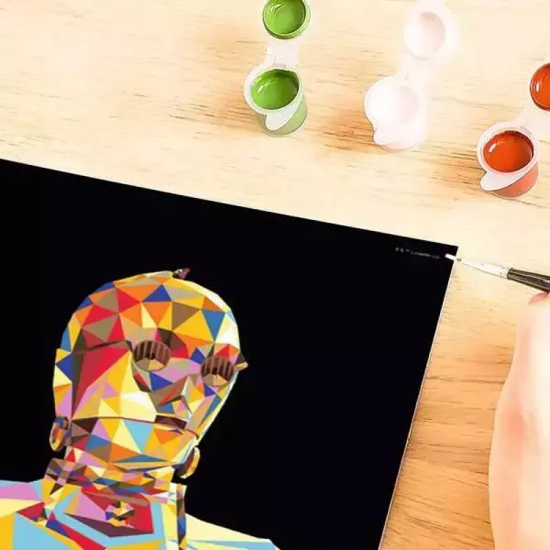 Piešimo rinkinys Ravensburger CreArt Star Wars C-3PO – drobės piešimo rinkinys figūrėlės kūrimui