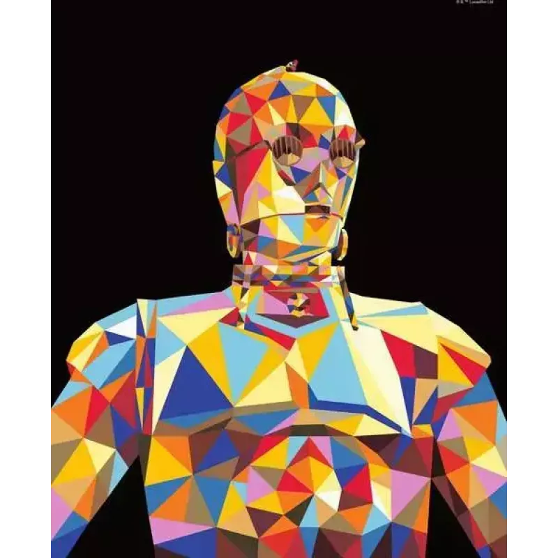 Piešimo rinkinys Ravensburger CreArt Star Wars C-3PO – drobės piešimo rinkinys figūrėlės kūrimui