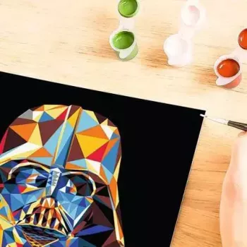 Piešimo rinkinys Ravensburger CreArt Star Wars – Darth Vader, modelis 23731, spalvų pagal numerius rinkinys