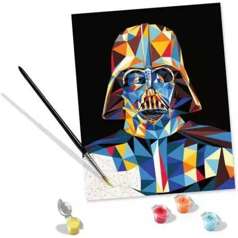Piešimo rinkinys Ravensburger CreArt Star Wars – Darth Vader, modelis 23731, spalvų pagal numerius rinkinys