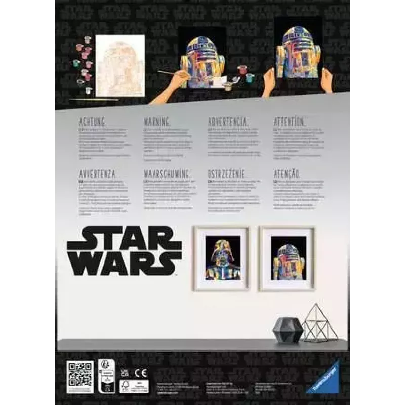 Piešimo rinkinys Ravensburger CreArt Star Wars – Darth Vader, modelis 23731, spalvų pagal numerius rinkinys