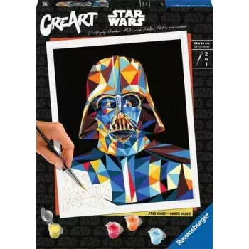 Piešimo rinkinys Ravensburger CreArt Star Wars – Darth Vader, modelis 23731, spalvų pagal numerius rinkinys