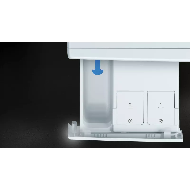 Siemens iQ500 WG44G2F22 skalbyklė su priekiniu pakrovimu 9 kg 1351 aps./min Juoda, Balta