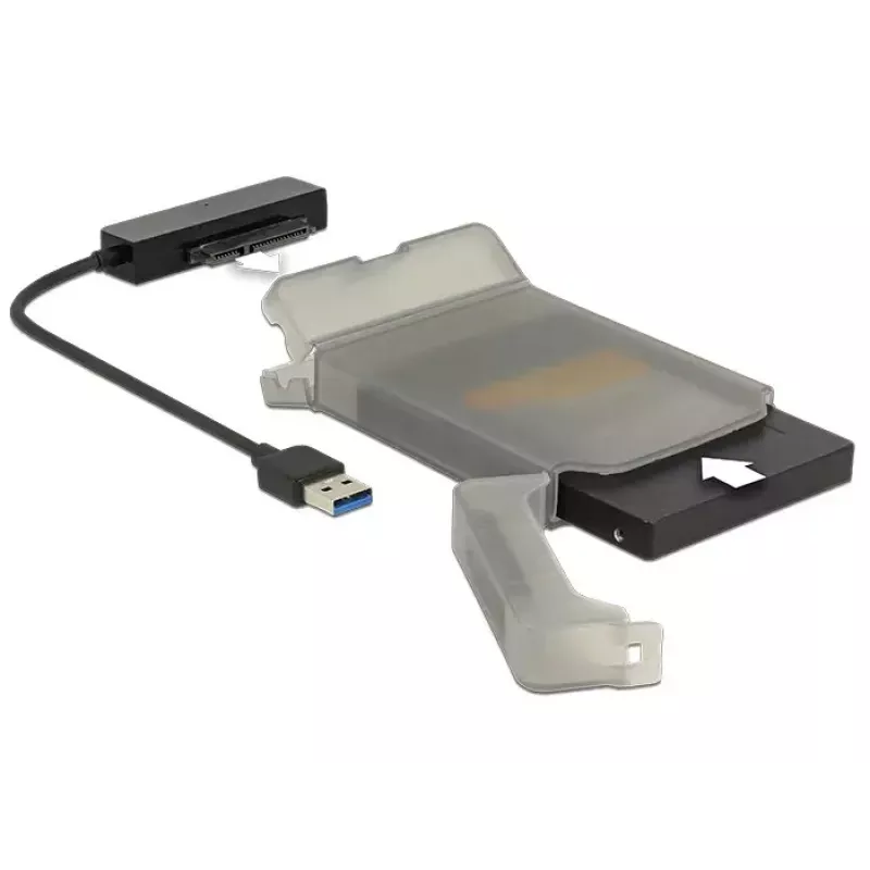 DeLOCK 62742 sąsajos adapteris (USB Type-A → 22 kontaktų SATA, JMS567, 6 Gbit/s)