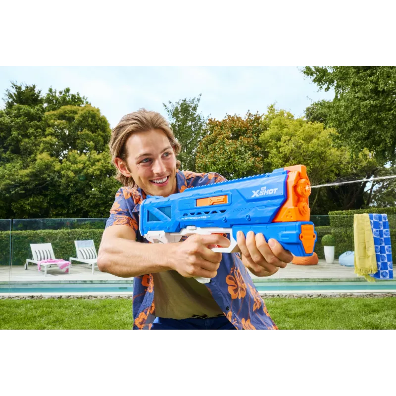 Vandens pistoletas Zuru XSHOT Hydra Pulse Motor Soaker su varikliu, įmontuota talpa, 9 m atstumu