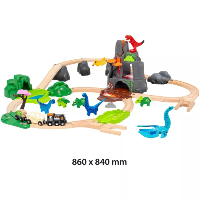 Geležinkelio rinkinys Ravensburger Dinozaurų deluxe rinkinys BRIO World 63610400 su interaktyviomis funkcijomis