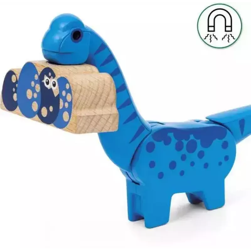 BRIO Dinozaurų baterijomis varomas traukinys, medinis, įvairiaspalvis, 3+