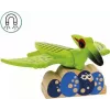 BRIO Dinozaurų baterijomis varomas traukinys, medinis, įvairiaspalvis, 3+
