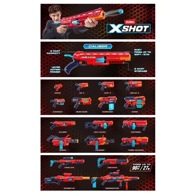 XSHOT Excel Caliber Blaster (16 strėlių) ZURU