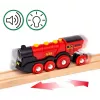 Ravensburger BRIO World Red Lola Farm Train Set – medinis traukinukų žaidimų rinkinys su ūkio tema