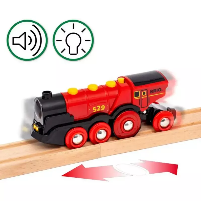 Ravensburger BRIO World Red Lola Farm Train Set – medinis traukinukų žaidimų rinkinys su ūkio tema
