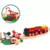 Ravensburger BRIO World Red Lola Farm Train Set – medinis traukinukų žaidimų rinkinys su ūkio tema
