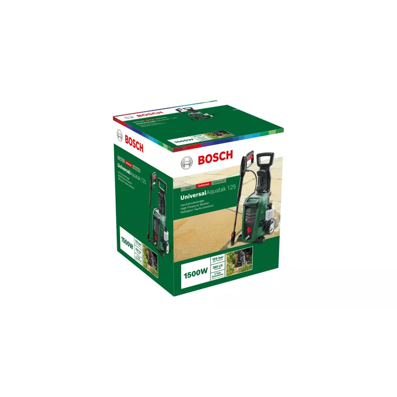 Bosch UniversalAquatak 125 aukšto slėgio plovimo įrenginys vertikalus elektrinis 360 l/h juoda, žalia