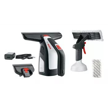 Bosch GlassVAC elektrinis langų valytuvas 0,1 L Juoda, Raudona, Sidabrinė