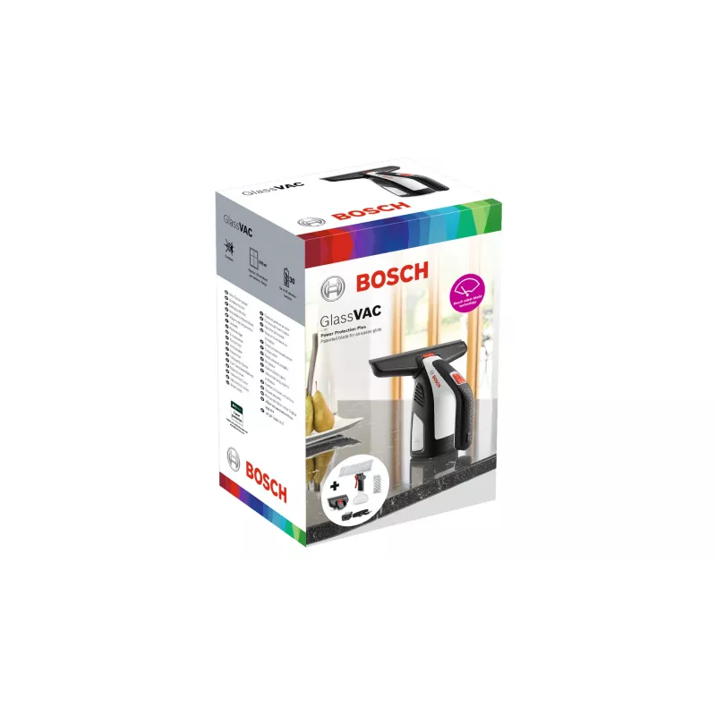 Bosch GlassVAC elektrinis langų valytuvas 0,1 L Juoda, Raudona, Sidabrinė