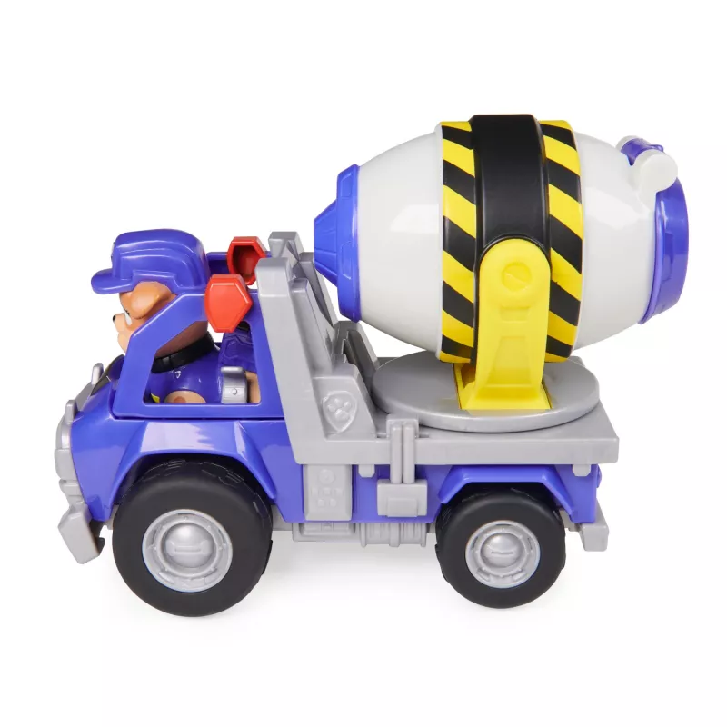Spinmaster Rubble & Crew Mix’s betono maišyklės žaislinis sunkvežimis su figūrėle ir judančiais statybiniais elementais, vaikams nuo 3 metų