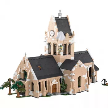 Statybiniai blokeliai Cobi Sainte-Mère-Église bažnyčia 2280 dalių 10 metų