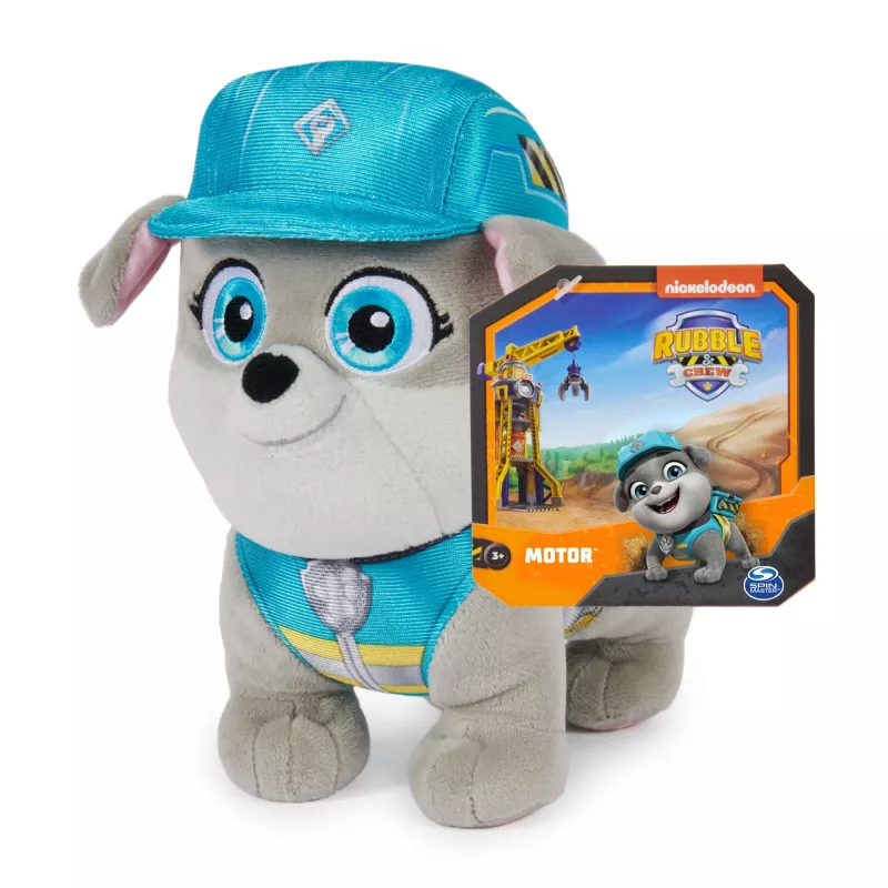 Rubble & Crew Premium minkštas žaislas – Šaržeris statybininko uniformoje, 7 colių