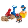 Rubble & Crew, Charger & Wheeler veikėjų figūrėlės su Kinetic Build-It smėliu ir 2 statybiniais įrankiais, PAW Patrol žaislai vaikams nuo 3 metų