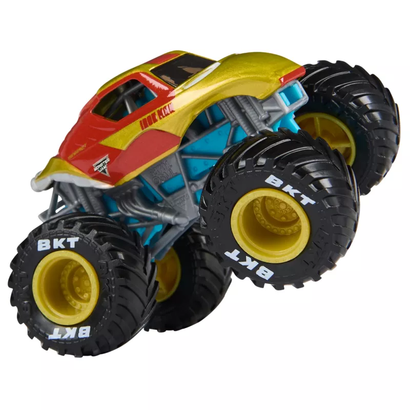 Monster Jam oficialūs Marvel Herojai: Geležinis žmogus prieš Karo mašiną liejiniai monstrų sunkvežimiai, 1:64 skalė, žaislai vaikams nuo 3 metų