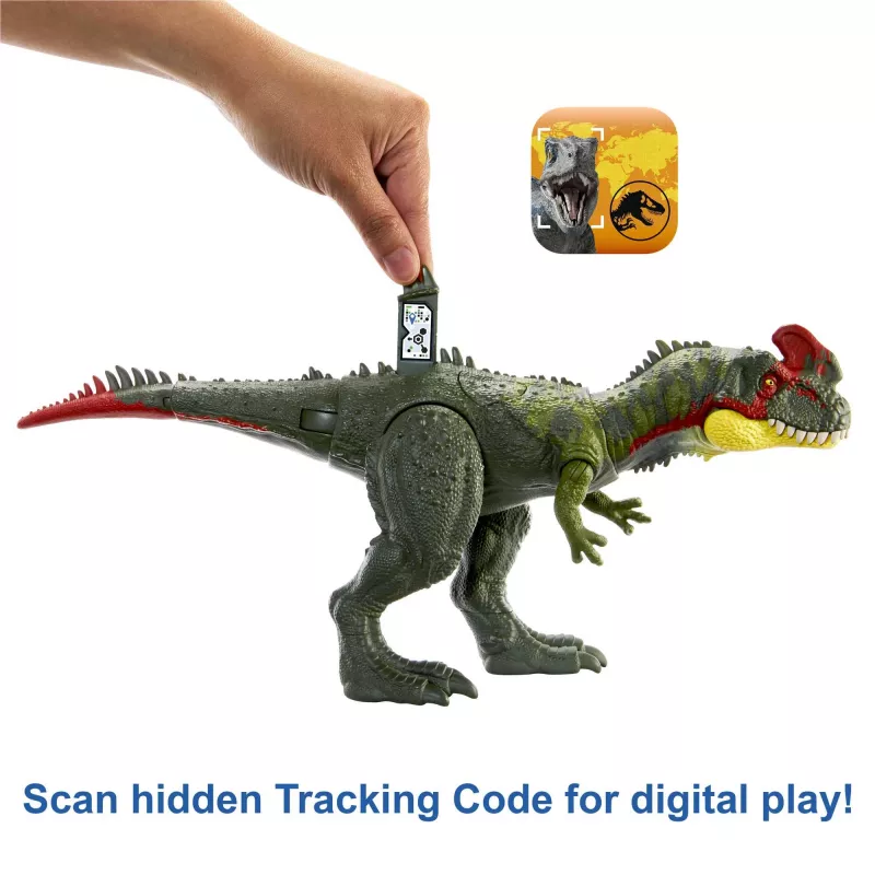 MATTEL Jurassic World GIGANTIC TRACKERS Sinotyrannus žalias/raudonas plastikinis žaislas 4+