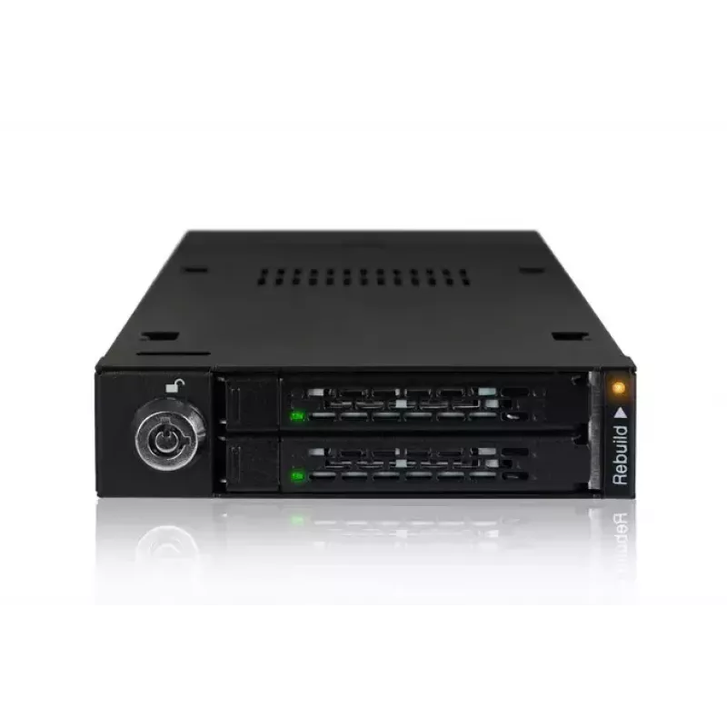 Icy Dock ToughArmor MB992SKR-B – išorinis 3,5 inch lizdo korpusas dviem 2,5 inch SSD/HDD su aparatiniu RAID
