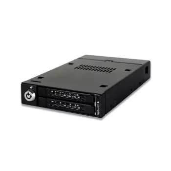 Icy Dock ToughArmor MB992SKR-B – išorinis 3,5 inch lizdo korpusas dviem 2,5 inch SSD/HDD su aparatiniu RAID