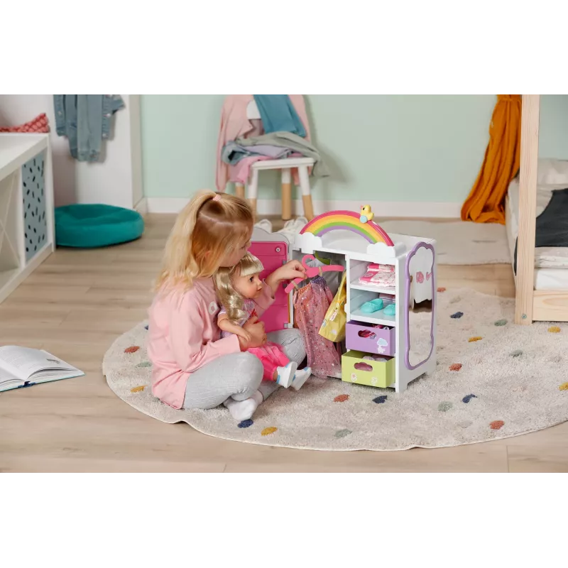 BABY born Rainbow Wardrobe lėlių spinta su šviesos efektais