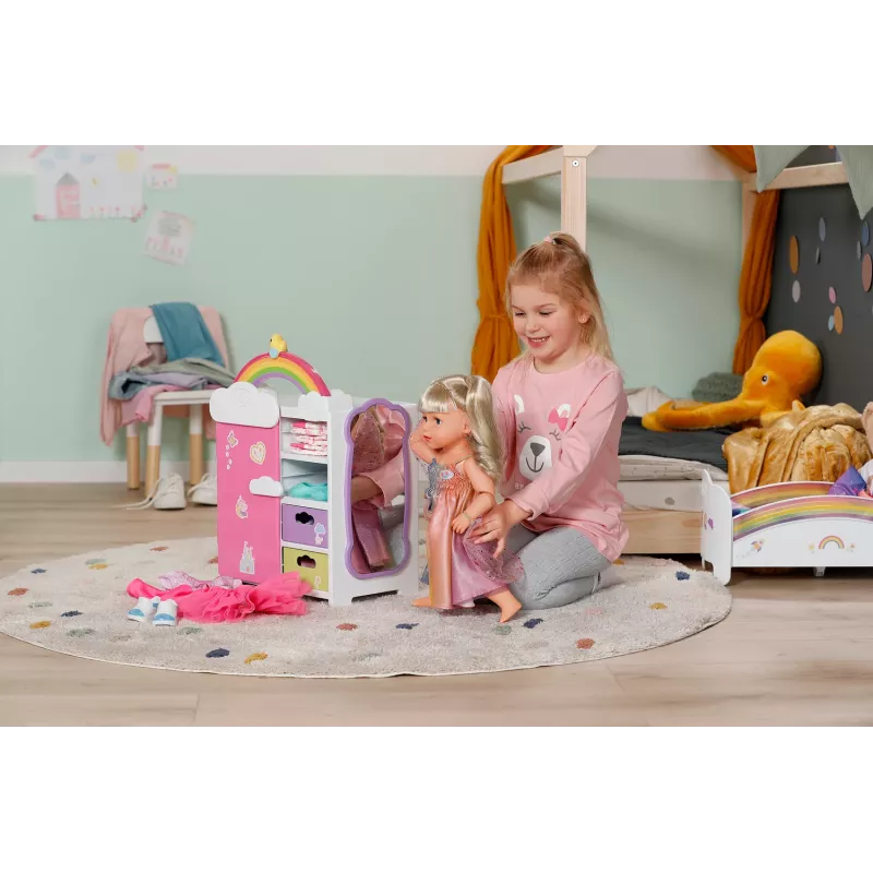 BABY born Rainbow Wardrobe lėlių spinta su šviesos efektais