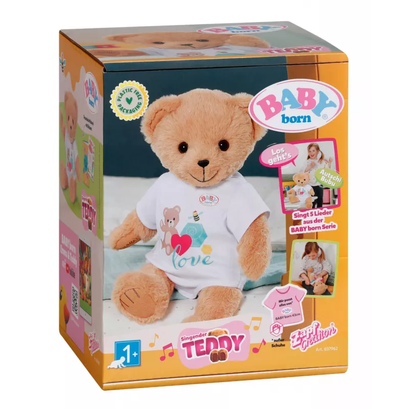 Minkštas žaislas zapf creation BABY born Dainuojantis meškiukas 837962 – pliušinis dainuojantis meškiukas lėlėms
