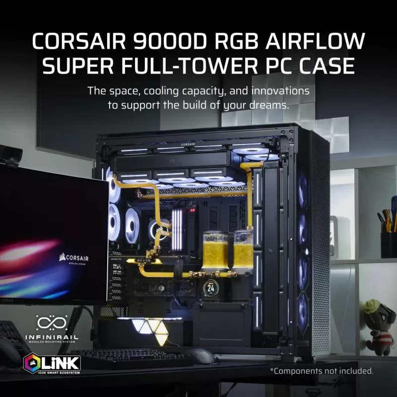 CORSAIR 9000D RGB AIRFLOW Super Full-tower korpusas