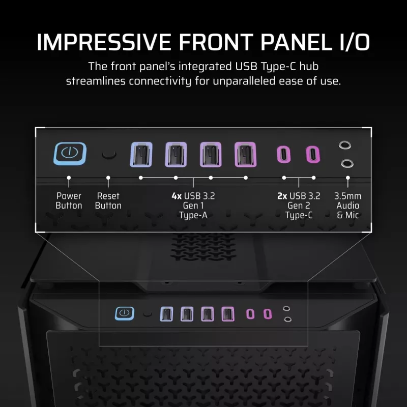 CORSAIR 9000D RGB AIRFLOW Super Full-tower korpusas