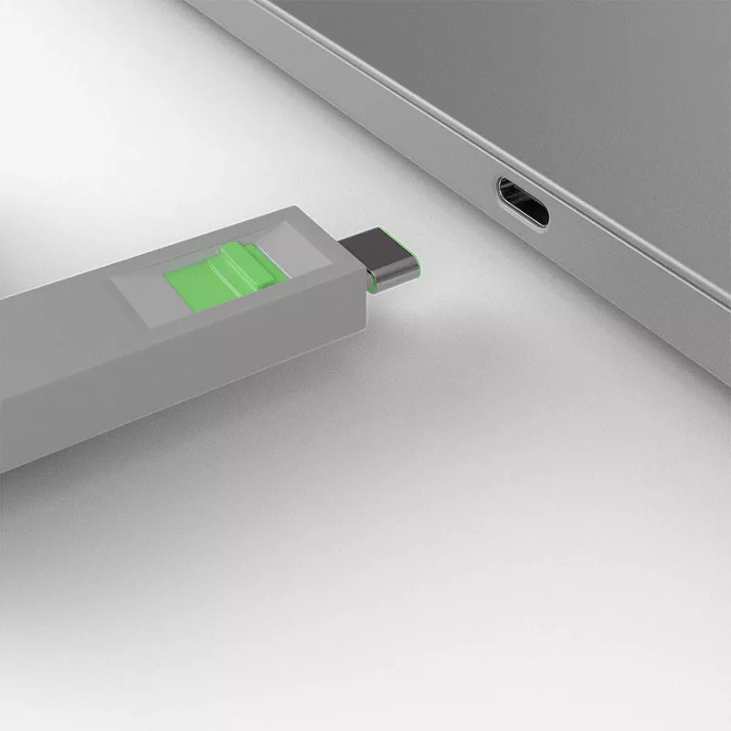 USB Type C prievado blokavimo raktas Lindy, 4 vnt., žalia