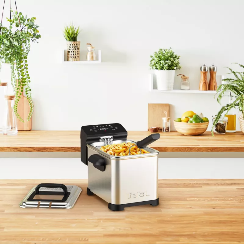 Tefal Family Pro FR507D vienkartinė 4 L 2400 W gruzdintuvė, nerūdijantis plienas
