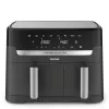 Tefal Dual Easy Fry & Grill EY905B Dviguba 8,3 L 2700 W Karšto oro gruzdintuvė Pilka