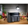 Tefal Dual Easy Fry & Grill EY905B Dviguba 8,3 L 2700 W Karšto oro gruzdintuvė Pilka