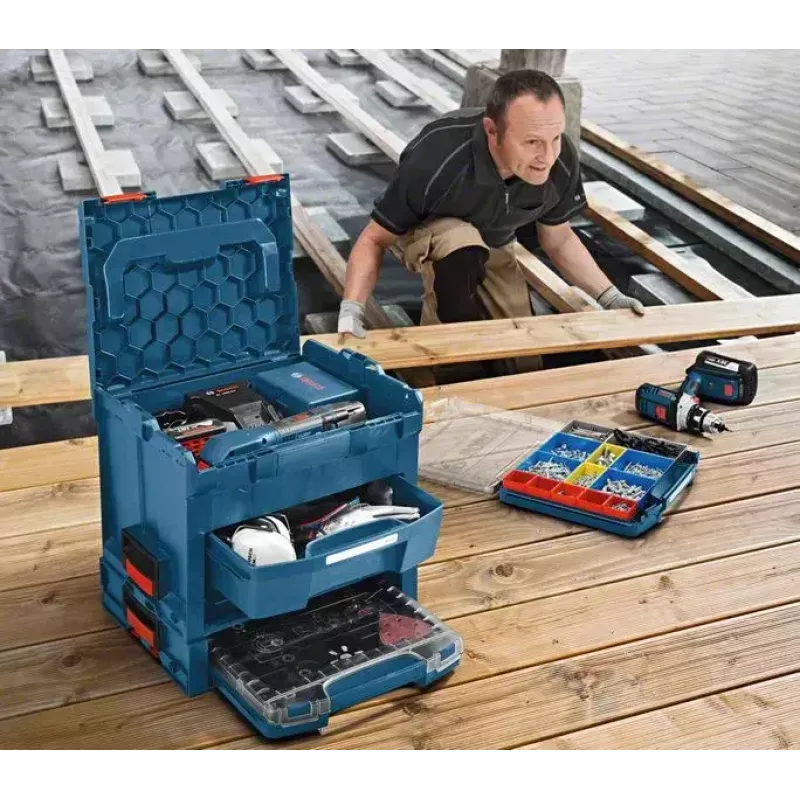 Bosch 1600A002UJ L-BOXX įdėklas plytelių frezai GTR 30 CE, L-BOXX 136 lagaminui, plastikinis, juodas