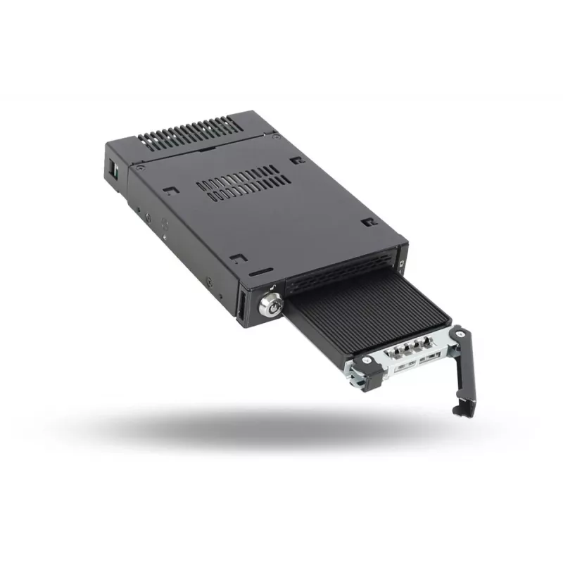 ICY DOCK ToughArmor MB833M2K-B – Mobilus krepšelis M.2 NVMe į 3,5 colio lizdą su raktu