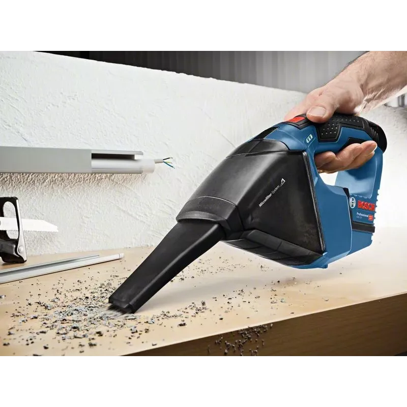 Bosch GAS 12V Professional belaidis dulkių siurblys juoda, mėlyna, raudona be maišelio