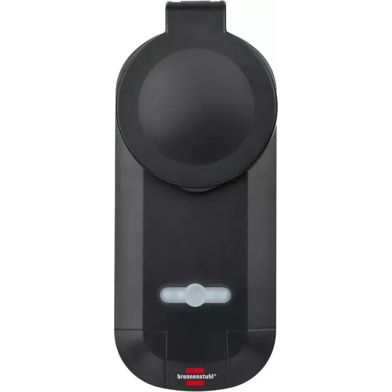 Brennenstuhl Comfort-Line RC CE1 0201 nuotoliniu būdu valdomų lizdų rinkinys, 2 lizdai su pulteliu, IP44, juodas