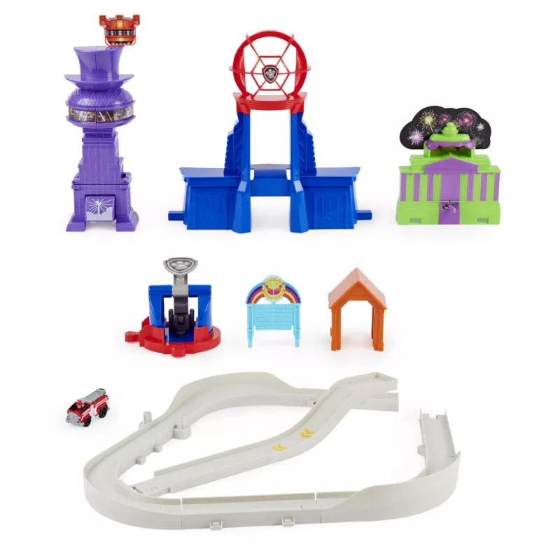 PAW Patrol True Metal Total City Rescue Movie Track Set su išskirtiniu Marshall automobiliu, 1:55, žaislai vaikams nuo 3 metų