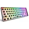 Mechaninė kompaktiška 60% klaviatūra Sharkoon SKILLER SGK50 S4 — Laidinė USB, QWERTY vokiškas išdėstymas, RGB foninis apšvietimas, 1,5 m laidas, juoda