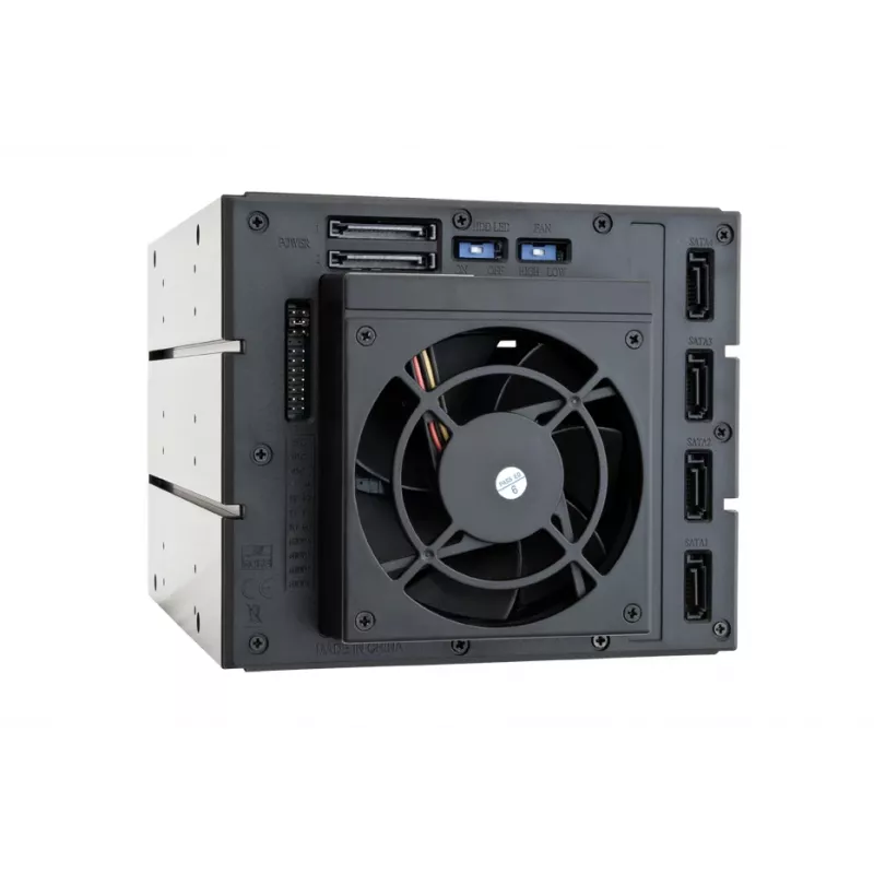 Chieftec CBP-3141SAS 4x 3.5 inch / 2.5 inch SATA/SAS kietųjų diskų korpusas su antivibraciniu dizainu, juodas