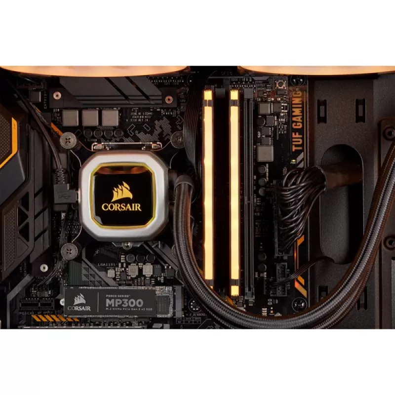 CORSAIR VENGEANCE RGB PRO 16GB (2x8GB) DDR4 3200MHz CL16 atminties rinkinys - Juoda (atidaryta pakuotė)