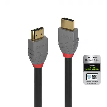 Lindy 0,5 m Ultra High Speed HDMI kabelis, Anthra Line